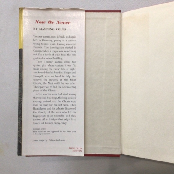 Now or Never by Manning Coles Vintage Hardcover Book - Picture 2 of 6